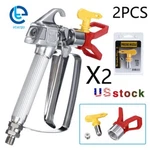 2 Pack 3600 Psi Airless Paint Gun With 517 Tip & Guard For Sprayers. Fixed Price $33.18.