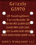 Grizzly G5970 - 17 Different Grits 20 Sheet Variety Bundle Iii. Fixed Price $19.99.