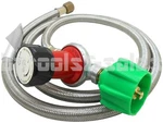 4FT Stainless Steel Adjustable High Pressure Propane Regulator Hose 30 Psi QCC-1. Fixed Price $27.99.