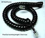 5-PACK Handset Cord Uniden Phone Slimline 1100BK 1260BK 1360BK 1380BK Black 9FT. Fixed Price $14.99.