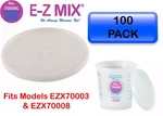 100 Pack Ez 70008L Disposable Mixing Cup 1/2 Pint Lids New Free Shipping Usa. Fixed Price $41.08.