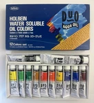 Holbein Duo Aqua Water Soluble Oil Colors - 12 Tubes Set, 20 + White 50ML. Fixed Price $64.99.