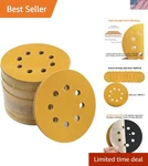 5-INCH 8-HOLE Hook Loop Sanding Discs 220-GRIT Random Orbit Sandpaper, 10.... Fixed Price $37.82.