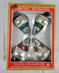 Designer Classics By Bradford Glass Spinning Top Ornaments Set Of 4 Mexico 1312. Fixed Price $59.99.