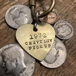 1972 Chevy Luv Pick Up Chevrolet Brass Key Fob. Fixed Price $14.95.
