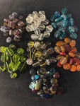 50G Lot Glass Beads Chose Your Color 10-20MM Stamped (B1283-9). Fixed Price $5.00.