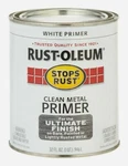 Rust-oleum White Primer 1 Qt Stops Clean Metal Alkyd Oil-based 7780-502 New. Fixed Price $26.59.