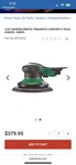 Matco Tools MT2432 Dual Action 6" Orbital Sander Black Yellow Vinyl Hook. Fixed Price $350.00.