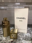 Rare Chanel No Spray Refillable Gold Canister, New Perfume With Box 45ML. Fixed Price $150.00.