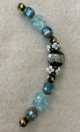 New 7 Strand Exquisite Foil & Goldsand Lampwork Glass Focal Beads 10-20MM. Fixed Price $16.66.