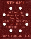 Wen 6304 - 40/80/100/150/240/400/800/1500 Grits Sheet Variety Bundle Ii. Fixed Price $9.99.