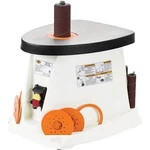 Shop Fox W1831 Oscillating Spindle Sander W/ 5 Rubber Sanding Drums & 6 Sleeves. Fixed Price $325.00.
