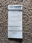 Coleman Powermate Air Tools, Drill Operating Instructions. Fixed Price $6.00.