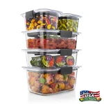 Rubbermaid Brilliance 10-PIECE Set, Leak-proof And Clear Food Storage Containers. Fixed Price $17.84.