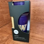 PACK/5 Washington Huskies Starbucks Campus Collection Reusable 24 Oz. Cold Cups. Fixed Price $9.95.