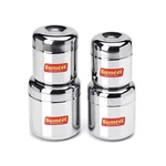 Stainless Steel Vertical Utility Canisters/dabba/storage Containers Set Of 4 Pcs. Fixed Price $87.93.