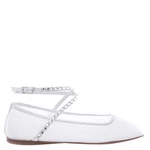 Amina Muaddi Ane Crystal Mesh Flats White. Fixed Price $471.08.