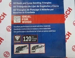Bosch SDTR121 120 Grit Detail Sanding Triangles Red, 50-PACK Italy. Fixed Price $8.00.