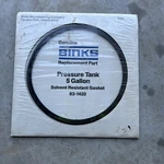 Binks 83-1420 Pressure Tank 5-GALLON Solvent Resistant Gasket Seal, Oem Original. Fixed Price $32.00.