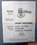 Sears Craftsman User Manuals Dual Action Random Orbital Sander #875.189780. Fixed Price $9.99.