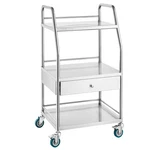 Vevor Lab Rolling Cart Dental Serving 3 Tiers 1 Drawer Stainless Steel. Fixed Price $149.99.