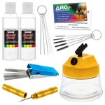 Deluxe Airbrush Cleaning Kit, 3 1 Pot, Holder Brushes Set. Fixed Price $37.99.