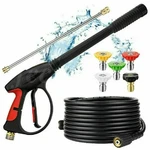 4000PSI High Pressure Car Power Washer Gun Spray Wand Lance Nozzle Hose Kit. Fixed Price $37.39.