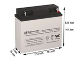 12 Volt 18 Amp Taotao ATE-502M Replacement Battery By Sigmastek. Fixed Price $38.99.