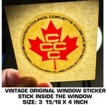 Canadian Council Corvette Clubs Inc. Window Decal Sticker-vintage Original. Fixed Price $7.98.