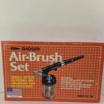 Vintage Badger 350 Air Brush Set Single Action External Mix W/ Accessories Nib. Fixed Price $39.96.