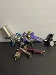 (3) Spray Guns, Central Pneumatic, Starting Line, Hvlp - Untested. Fixed Price $30.00.
