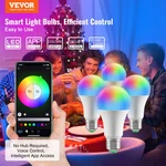 Vevor Smart Light Bulbs, 4-PACK, 9W Multicolor Led 800 Lumens With. Fixed Price $31.02.