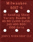 Milwaukee 6017-6 40/80/100/150/240/400/800/1500 10PC Variety Bundle Ii. Fixed Price $9.99.