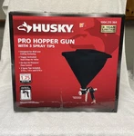 New Husky 1.75 Gal. Hopper Gun Texture Sprayer With 3 Tips. Fixed Price $50.00.