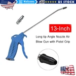 13" Long Offset Tip Angle Nozzle Air Blow Gun With Pistol Grip Brass Blue. Fixed Price $7.89.
