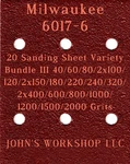 Milwaukee 6017-6 Different Grits 20 Sheet Variety Bundle Iii. Fixed Price $19.99.