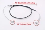 6FT Long 72IN Universal Throttle Cable Replacement Black Rubber Car Truck. Fixed Price $46.00.
