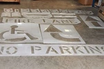 Titan Line Striper Large Stencil Kit 0290934 Fire Lane No Parking Arrows 0-9. Fixed Price $655.23.