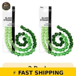 Cousindiy Ombre Green Octahedron Glass Beads, 50 Pieces. Fixed Price $24.99.