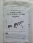 Central Pneumatic Variable Speed Multi Air Tool Model 67538 Manual Shipsfree. Fixed Price $14.99.