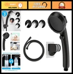 High Pressure Handheld Shower Head With On/off Switch, 3 Spray Modes, Water Savi. Fixed Price $74.99.