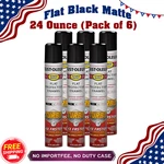 Rust-oleum Stops Turbo Spray Paint 24OZ Flat Black 6-PACK Fast Coverage. Fixed Price $84.58.
