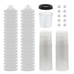 Mps Disposable Paint Spray Gun Cup Liners And Lid System, 20 Ounce Kit, 40 Pack. Fixed Price $54.99.