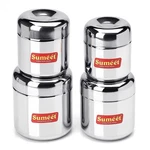 Sumeet Stainless Steel Vertical Utility Canisters/ubha Dabba/storage Containe.... Fixed Price $45.55.